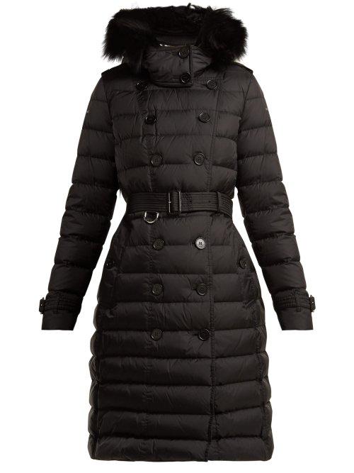 Matchesfashion.com Burberry - Dalmerton Padded Down Filled Coat - Womens - Black