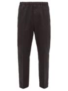 Matchesfashion.com Jil Sander - Elasticated-waist Cotton-gabardine Trousers - Mens - Black
