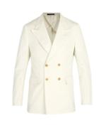 Matchesfashion.com Dunhill - Double Breasted Cotton Blazer - Mens - White