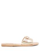 Matchesfashion.com Ancient Greek Sandals - X Fabrizio Daisy Appliqu Slides - Womens - Gold