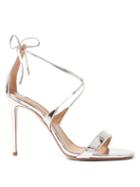 Matchesfashion.com Aquazzura - Very Linda 105 Leather Sandals - Womens - Silver