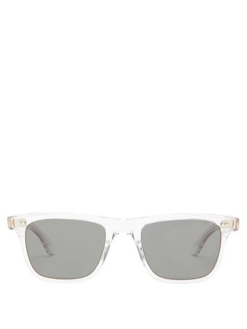 Matchesfashion.com Garrett Leight - Wavecrest Rectangular Acetate Sunglasses - Mens - Crystal