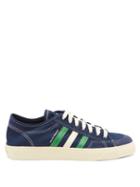 Matchesfashion.com Adidas X Wales Bonner - Nizza Three-stripes Canvas Trainers - Mens - Blue Multi