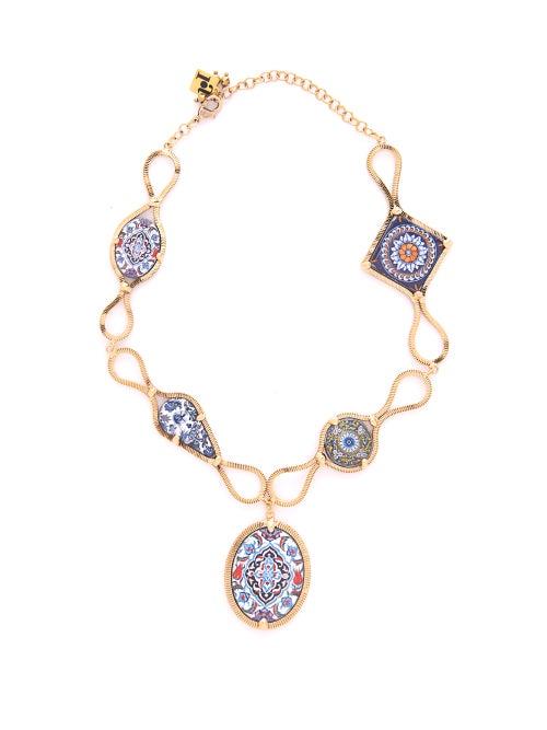 Matchesfashion.com Rosantica By Michela Panero - Sicilia Multi Tile Pendant Necklace - Womens - Multi