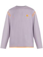 Matchesfashion.com Acne Studios - Ferke Face Jersey Sweatshirt - Mens - Purple