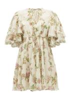 Matchesfashion.com Giambattista Valli - Floral Silk Georgette Dress - Womens - Ivory Multi