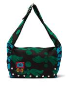 Chopova Lowena - Flocked Twill Shoulder Bag - Womens - Green Multi