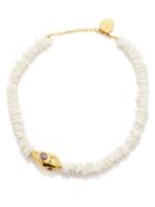 By Alona - Koa Shell, Pearl & 18kt Gold-plated Necklace - Womens - White Gold