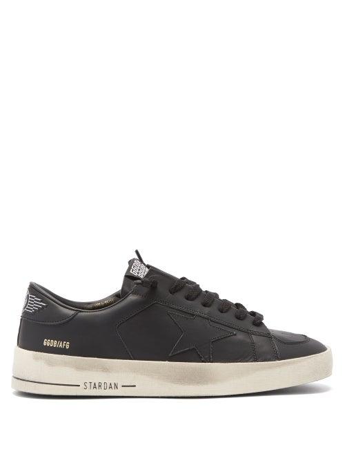 Matchesfashion.com Golden Goose - Stardan Leather Trainers - Mens - Black