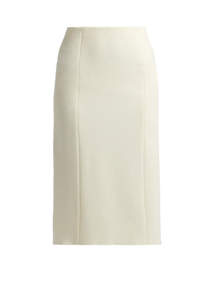 The Row Herin Wool-blend Midi Skirt