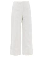 Matchesfashion.com Raey - Wide-leg Cotton-blend Boucl Trousers - Womens - White