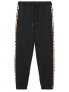 Mens Rtw Burberry - Checkford Check-outseam Jersey Track Pants - Mens - Black