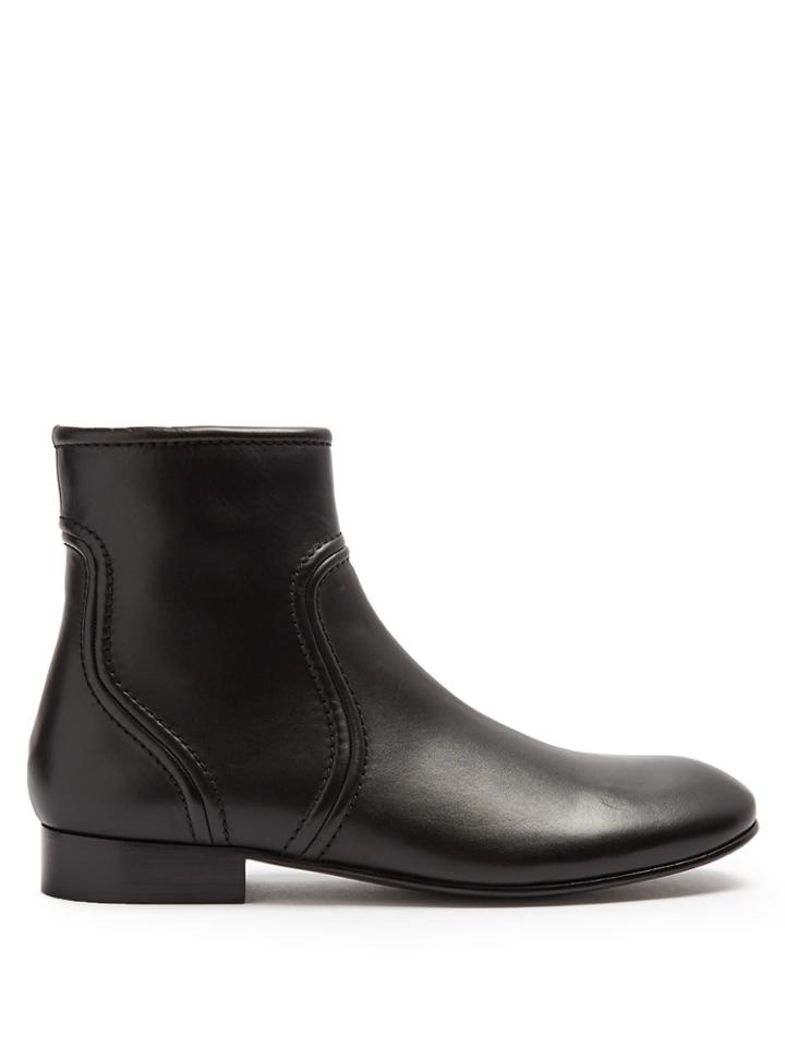 Valentino Leather Chelsea Boots