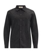 Matchesfashion.com Sfr - Ripley Crinkled Crepe Shirt - Mens - Black