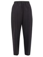 Matchesfashion.com Marni - Top-stitched Tropical Virgin Wool Trousers - Womens - Navy