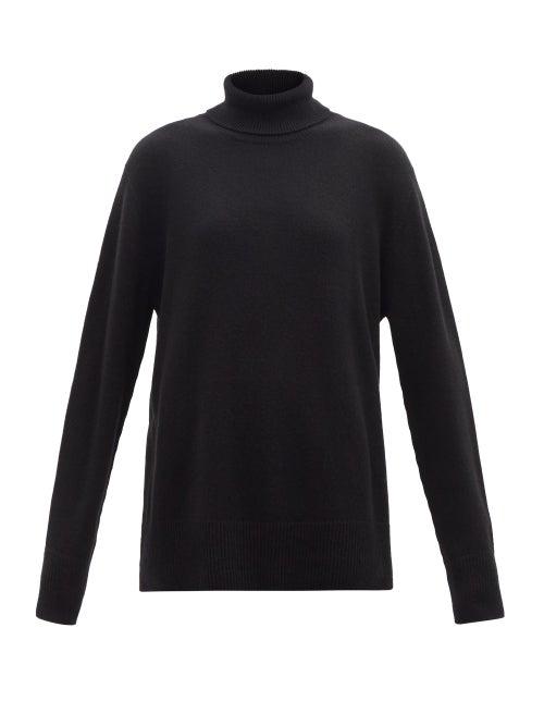 Matchesfashion.com The Row - Stepny Wool-blend Roll-neck Sweater - Womens - Black