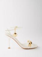 Bottega Veneta - Dot Chain-strap Leather Sandals - Womens - Beige