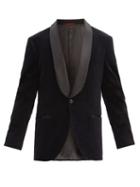 Matchesfashion.com Brunello Cucinelli - Shawl-lapel Cotton-velvet Dinner Jacket - Mens - Black