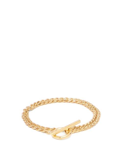 Matchesfashion.com All Blues - Double Rope Chain 18kt Gold Plated Bracelet - Mens - Gold