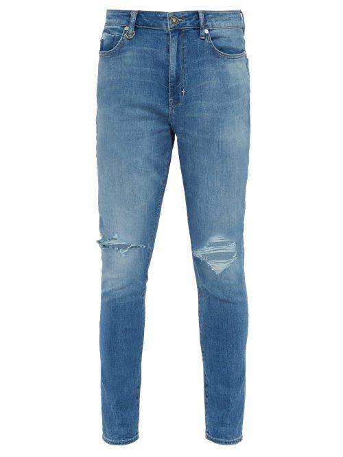 Matchesfashion.com Neuw - Rebel Distressed Skinny Jeans - Mens - Light Denim