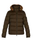 Moncler Marque Fur-trimmed Down Jacket
