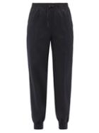 Ladies Rtw Jil Sander - Drawstring Virgin Wool-gabardine Trousers - Womens - Navy