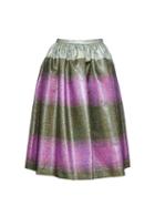 Marco De Vincenzo Metallic-striped Midi Skirt