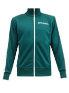 Matchesfashion.com Palm Angels - Logo-print Jersey Track Jacket - Mens - Dark Green