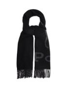 Matchesfashion.com Polo Ralph Lauren - Logo Jacquard Wool Blend Scarf - Mens - Black Multi