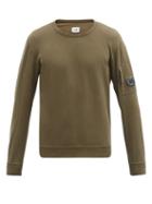 Matchesfashion.com C.p. Company - Goggle-lens Cotton-jersey Sweatshirt - Mens - Dark Green