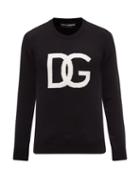 Mens Rtw Dolce & Gabbana - Logo-intarsia Virgin Wool Sweater - Mens - Black