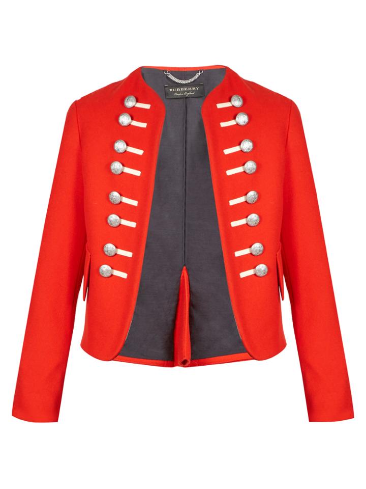 Burberry Button-embellished Wool Military Jacket
