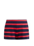 Matchesfashion.com Barrie - Summer Vibration Striped Cashmere Shorts - Womens - Navy Multi