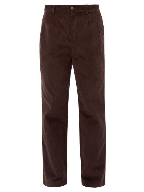 Matchesfashion.com De Bonne Facture - Medium Wale French Corduroy Trousers - Mens - Dark Brown