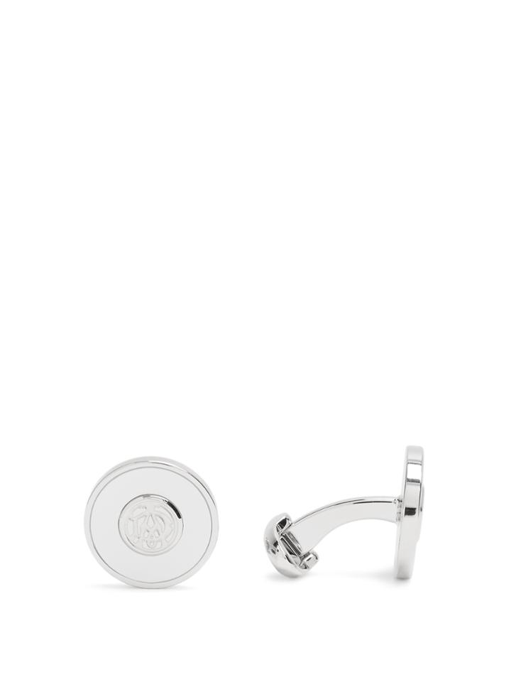 Dunhill Logo-engraved Circle Cufflinks