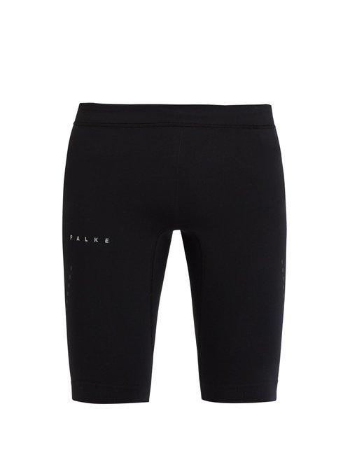 Matchesfashion.com Falke Ess - Seamless Compression Performance Shorts - Mens - Black