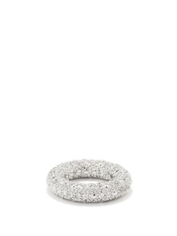 Jil Sander - Brilliance Crystal-embellished Studded Ring - Womens - Silver