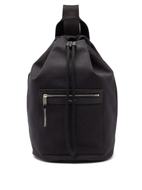 Matchesfashion.com Saint Laurent - Drawstring-top Canvas Backpack - Mens - Black