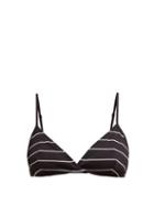 Matchesfashion.com Solid & Striped - The Brigitte Striped Bikini Top - Womens - Black Stripe