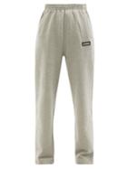 Ladies Rtw Vetements - Logo-plaque Cotton-blend Track Pants - Womens - Grey