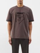 Jacquemus - Banana Flocked Cotton T-shirt - Mens - Brown