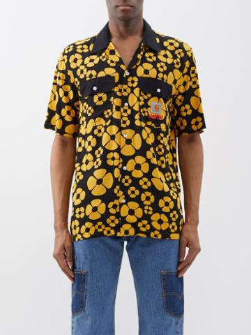 Marni X Carhartt - X Carhartt Wip Floral-print Canvas Shirt - Mens - Black Yellow