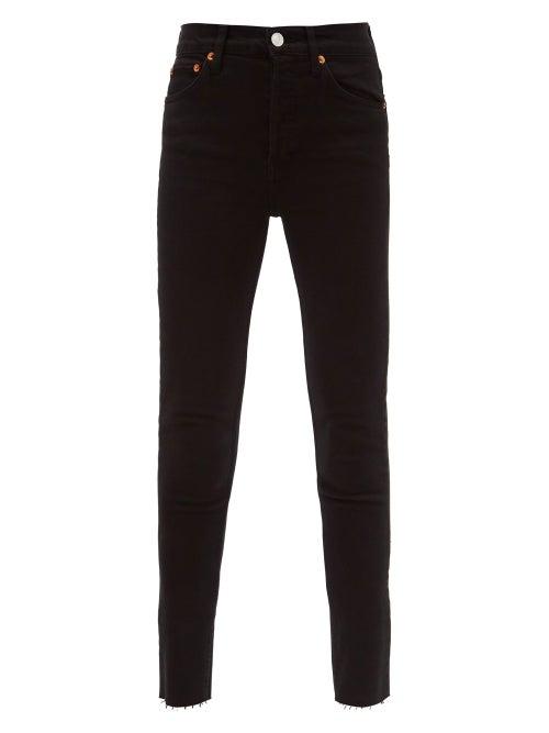 Matchesfashion.com Re/done Originals - High-rise Cropped Jeans - Womens - Black