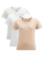 Matchesfashion.com Mm6 Maison Margiela - Pack Of Three Cotton-jersey T-shirts - Womens - Multi