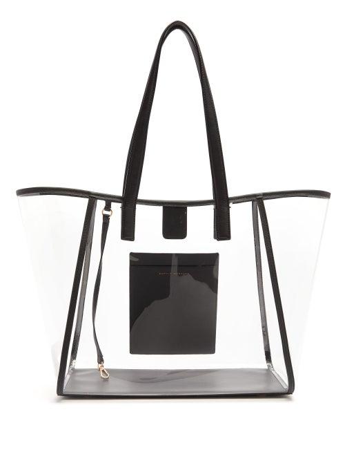 Matchesfashion.com Sophia Webster - Dina Leather Trimmed Pvc Tote Bag - Womens - Black
