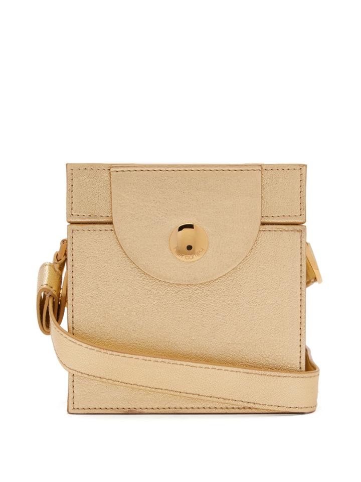 Hillier Bartley Cube Leather Clutch