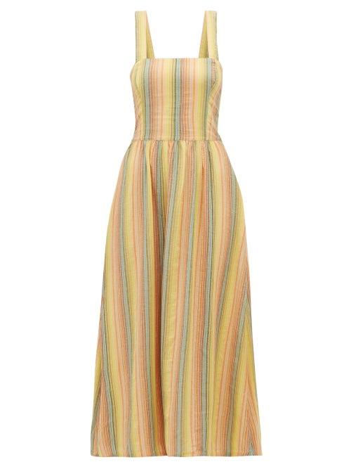 Matchesfashion.com Ace & Jig - Willa Striped Crossover Back Cotton Dress - Womens - Multi