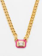 Missoma - Enamel & 18kt Recycled Gold-plated Necklace - Womens - Pink Multi