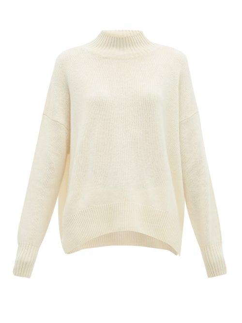 Matchesfashion.com Allude - Funnel Neck Cashmere Sweater - Womens - Cream