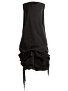 Matchesfashion.com Jw Anderson - Gathered Drawstring Hem Taffeta Dress - Womens - Black